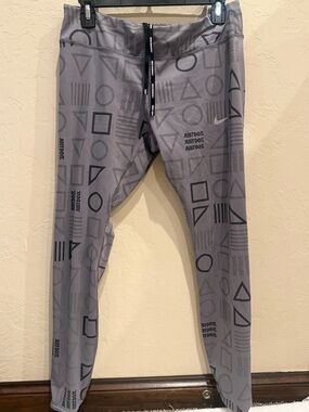 Nike WOMEN'S Epic Lux Flash REFLECTIVE Printed Tights leggings SIZE Large
